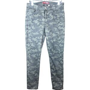 Union Bay Womens Jeans Green Camouflage Denim Mid Rise Skinny Stretch 13